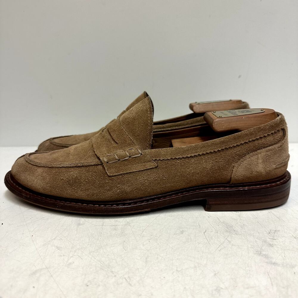 NEW HEELS Brunello Cucinell Brown Suede Penny Loafer Made in Italy EU 43 US 10 D - Picture 5 of 15